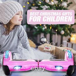 Hoverboard Pink 6.5 Bluetooth Self-Balancing Electric Scooters LED 2Wheel Board