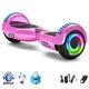 Hoverboard Pink 6.5 Inch Electric Scooters Bluetooth Segway Led Balance Board-uk