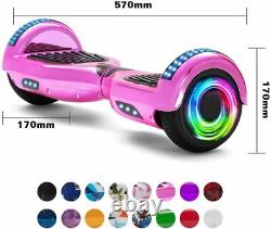Hoverboard Pink 6.5 Inch Electric Scooters Bluetooth Segway LED Balance Board-UK