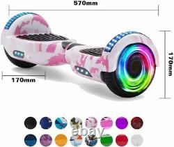 Hoverboard Pink Camo 6.5 Bluetooth Self-Balancing Electric Scooters Kids Segway