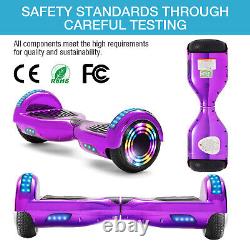 Hoverboard Purple 6.5 Inch Bluetooth Self-Balancing Electric Scooters For Kids