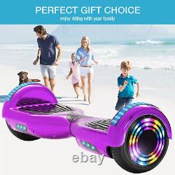 Hoverboard Purple 6.5 Inch Bluetooth Self-Balancing Electric Scooters For Kids