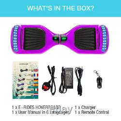 Hoverboard Purple 6.5 Inch Bluetooth Self-Balancing Electric Scooters For Kids