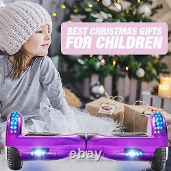 Hoverboard Purple 6.5 Inch Bluetooth Self-Balancing Electric Scooters For Kids