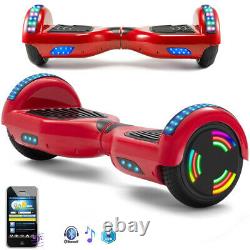 Hoverboard Red 6.5 Inch Electric Scooters Bluetooth 2 Wheels LED Balance Board