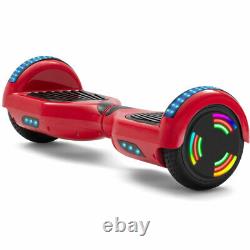 Hoverboard Red 6.5 Inch Electric Scooters Bluetooth 2 Wheels LED Balance Board