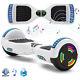 Hoverboard White 6.5 Electric Scooters Bluetooth Led Kid 2 Wheels Balance Board