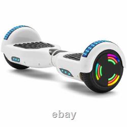 Hoverboard White 6.5 Electric Scooters Bluetooth LED Kid 2 Wheels Balance Board