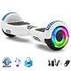 Hoverboard White 6.5 Inch Electric Scooters Bluetooth Segway Led Balance Board
