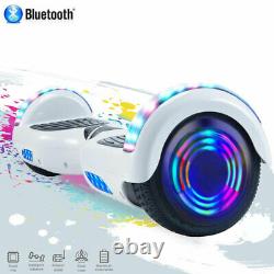 Hoverboard White 6.5 Self Balancing Electric Scooters Bluetooth LED Skateboard