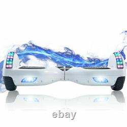 Hoverboard White 6.5 Self Balancing Electric Scooters Bluetooth LED Skateboard