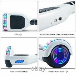 Hoverboard White 6.5 Self Balancing Electric Scooters Bluetooth LED Skateboard