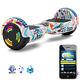 Hoverboard White Graffiti Electric Scooters Bluetooth 2 Wheels Led Balance Board
