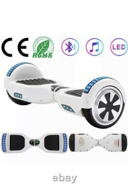 Hoverboard white 6.5 Inch Electric Scooters Bluetooth LED Self Balance Board-UK