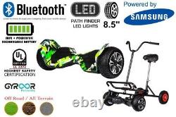 Hyper Green G2 PRO 8.5 All Terrain Off Road Hoverboard UL2272 + HoverBike Black