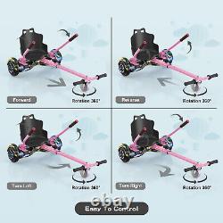 IHoverboard 6.5'' Electric Scooter Self Balance Hoverboard With Hoverkart Pink