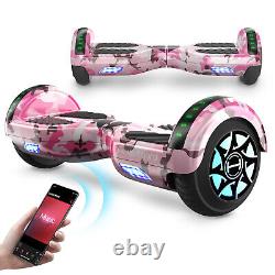 IHoverboard 6.5 Electric Scooters Hoverboard Bluetooth Self Balance Camo Pink
