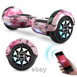 IHoverboard 6.5 Electric Scooters Hoverboard Bluetooth Self Balance Camo Pink