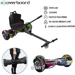 IHoverboard H4 6.5'' Self Balance Board LED Wheels Hover Scooter Bundle Go Kart