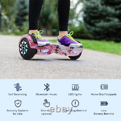 IHoverboard Pink 6.5 Bluetooth Hoverboard Electric Self-Balancing Scooter LED