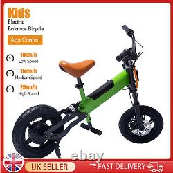 Kids Electric Balance Bike 12inch 3 Speed Children Bicycle 24v Battery Xmas Gift