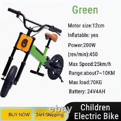 Kids Electric Bike 200W kids Balance Bike 24V Battery 3 Speed 12 inch UK STOCK