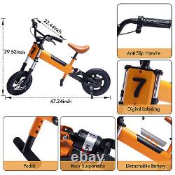Kids Electric Bike Balance Bike 12in 200W 3 Speed 24V Battery Bike Xmas Gifts
