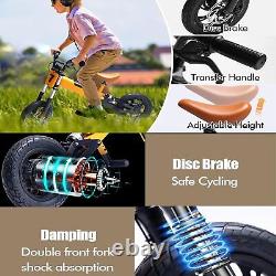 Kids Electric Bike Kids Balance Bike 12 200W 3 Speed 24V 4Ah Battery Kids Gifts