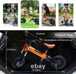 Kids Electric Bike Kids Balance Bike 12 200W 3 Speed 24V 4Ah Battery Kids Gifts