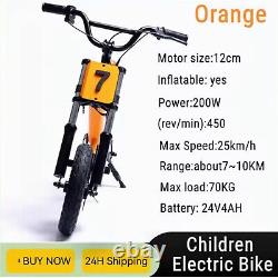 Kids Electric Bike Kids Balance Bike 12 inch 200W 3 Speed 24V 4Ah Battery UK