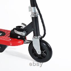 Kids Foldable E-Scooter WithBrake Kickstand-Red Ride Adjustable Balancing Fun