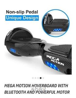 MEGA MOTION 6.5 Self-Balancing 2 Wheel Motor, Bluetooth & LED Lights, Was £209