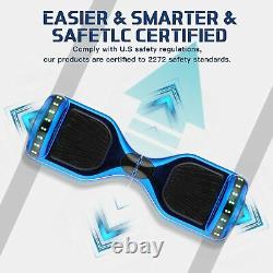 New Hover Board Blue Galaxy Electric Scooter Bluetooth 2 Wheel LED Balance Board