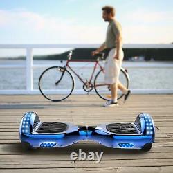 New Hover Board Blue Galaxy Electric Scooter Bluetooth 2 Wheel LED Balance Board