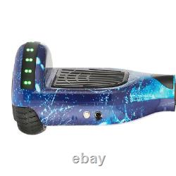 New Hover Board Blue Galaxy Electric Scooter Bluetooth 2 Wheel LED Balance Board