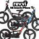 New Revvi Plus 16 Inch Electric Balance Bike In Black 24v Lithium Battery Power