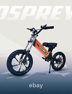 OSPREY 16 Inch Electric Kids Balance Bike 36V Lithium Battery Power 2023