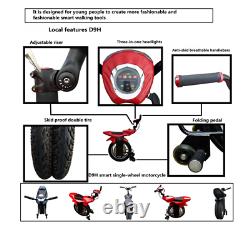 One wheel electric smart MOTORCYCLE unicycle self balance gyro red or blue NEW
