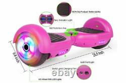Pink 6.5 UL2272 Certified Hoverboard Swegway & LED Wheels + HoverBike Purple