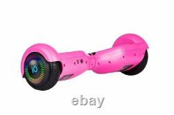 Pink 6.5 UL2272 Certified Hoverboard Swegway with LED Wheels + HoverBike Black