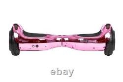 Pink Chrome 6.5 UL2272 Hoverboard with Bluetooth & LED Wheels + Hoverkart