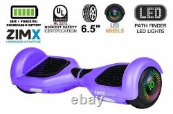 Purple 6.5 Hoverboard/Swegway with LED Wheels UL2272 Certified