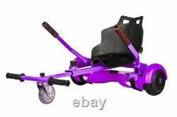 Purple 6.5 UL2272 Hoverboard Swegway with LED Wheels + Hoverkart HK4 Purple
