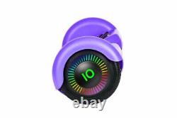 Purple 6.5 UL2272 Hoverboard Swegway with LED Wheels + Hoverkart HK5 White