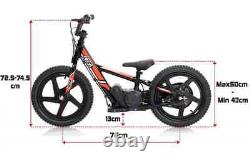 REVVI 16 Electric Balance Bike, Kids 5+ Year Olds, Blue, Pink, Orange, Black, Green