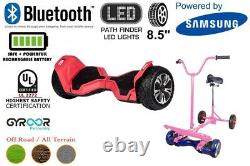 Red G2 PRO 8.5 All Terrain Off Road Hoverboard UL2272 + HoverBike Pink