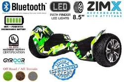 Refurbed Hyper Green ZIMX G2 PRO 8.5 All Terrain Swegway UL2272 Certified (RFB)