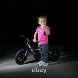 Revvi 12 Lithium-ion 24v Kids Electric Balance Bike MX Motorbike Pink