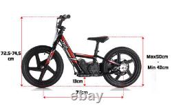 Revvi 16 Kids Electric Balance Bike Black 250w Brushless Motor