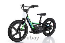 Revvi 16 Kids Electric Balance Bike Green 250w Brushless Motor